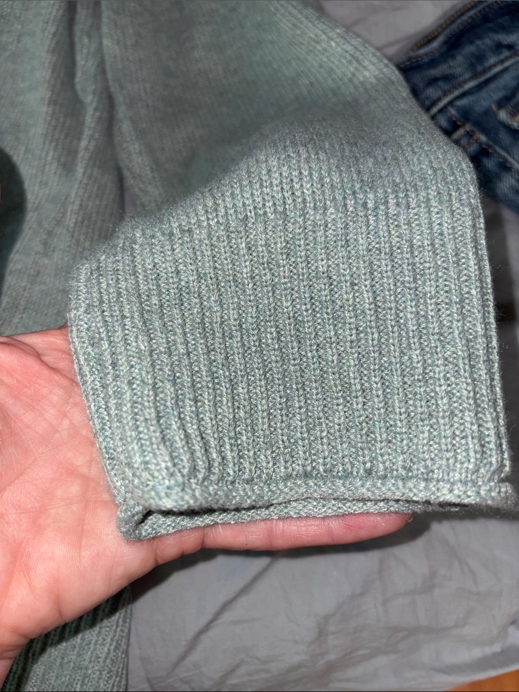 Ella Moss Sweater Crewneck Pullover Sage Green Medium Nwt — image 7 of 8